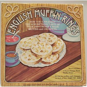 Vtg Fox Run Craftsmen English Muffin Rings & Recipe (on box) #4685